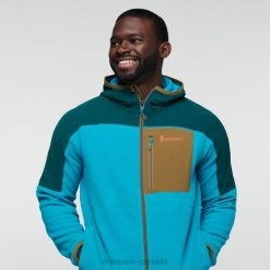 Cotopaxi Abrazo Hooded Full-Zip Fleece Jacket Men Deep Ocean-Blue Brand Cotopaxi 44P2478 Deep Ocean-Blue