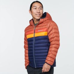 Cotopaxi Brands Spice-Maritime Fuego Hooded Down Jacket Men Cotopaxi 44P2402 Spice-Maritime