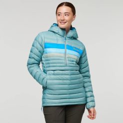 Cotopaxi Cotopaxi Origins Fuego Down Hooded Pullover Women Bluegrass Stripes 44P2675 Bluegrass Stripes