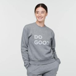 Cotopaxi Heather Grey Do Good Crew Sweatshirt Women Cotopaxi Brand 44P2731 Heather Grey