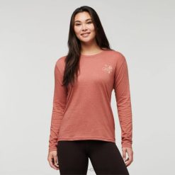Cotopaxi Original Cotopaxi Earthen Hello Llama Long-Sleeve Organic T-Shirt Women 44P2183 Earthen