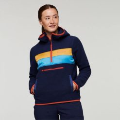 Cotopaxi Teca Fleece Hooded Half-Zip Jacket Recycled Women Original Cotopaxi Shoe Fly 44P295 Shoe Fly